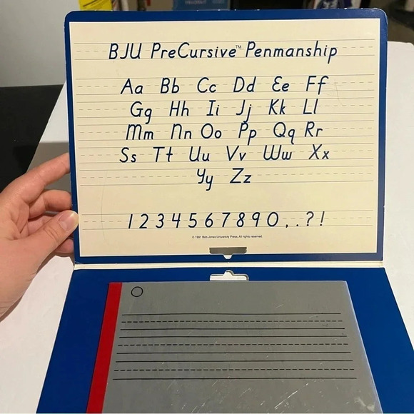 Bob Jones Practi-Slate 1991 Kids Writing Practice Reusable Homeschool No Mess - Picture 2 of 6